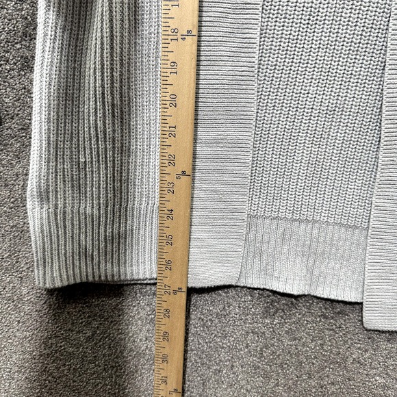 Banana Republic Cardigan Sweater Women XS Gray Chunky Open Front Long Sleeve - Picture 9 of 12